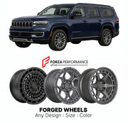 FORGED WHEELS RIMS for JEEP WAGONEER WS 2022 - 2023

Custom forged wheels for Jeep Wagoneer WS 2022 - 2023. Made-to-order monoblock, 2-piece and 3-piece rims in custom sizes, offsets, colors and finishes with guaranteed fitment.

We manufacture premium quality forged wheels rims for Jeep Wagoneer WS 2022 - 2023 in any design, size, color.

THIS WHEEL DESIGN CAN BE CUSTOM-MADE FOR YOUR CAR IN ANY SIZE AND COLOR OPTIONS
Available in monoblock, 2-piece, 3-piece, duoblock, beadlock
3D wheel renderings are provi
