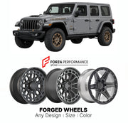 FORGED WHEELS RIMS for JEEP WRANGLER RUBICON 392 JL 2018+

Custom forged wheels for Jeep Wrangler Rubicon 392 JL 2018+. Made-to-order monoblock, 2-piece and 3-piece rims in custom sizes, offsets, colors and finishes with guaranteed fitment.

We manufacture premium quality forged wheels rims for Jeep Wrangler Rubicon 392 JL 2018+ in any design, size, color.

THIS WHEEL DESIGN CAN BE CUSTOM-MADE FOR YOUR CAR IN ANY SIZE AND COLOR OPTIONS
Available in monoblock, 2-piece, 3-piece, duoblock, beadlock
3D wheel re