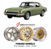 CUSTOM CLASSIC VINTAGE RESTOMOD RETRO OLD SCHOOL FORGED WHEELS RIMS for JENSEN-HEALEY 1972 - 1976

Custom forged wheels for Jensen-Healey 1972 - 1976. Classic, vintage, restomod wheel designs made to order in custom sizes, offsets, colors and finishes.

We manufacture premium quality forged wheels rims for Jensen-Healey 1972 - 1976 in any design, size, color.

THIS WHEEL DESIGN CAN BE CUSTOM-MADE FOR YOUR CAR IN ANY SIZE AND COLOR OPTIONS
Available in monoblock, 2-piece, 3-piece, duoblock, beadlock
3D wheel