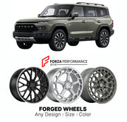 Custom forged wheels for Jetour Chery T2 Traveller 2023+. Made-to-order monoblock, 2-piece and 3-piece wheels in custom sizes, offsets, colors and finishes with guaranteed vehicle fitment.

We manufacture premium quality forged wheels rims for Jetour Chery T2 Traveller 2023+ in any design, size, color.

THIS WHEEL DESIGN CAN BE CUSTOM-MADE FOR YOUR CAR IN ANY SIZE AND COLOR OPTIONS
Available in monoblock, 2-piece, 3-piece, duoblock, beadlock
3D wheel renderings are provided according to the exact dimensions