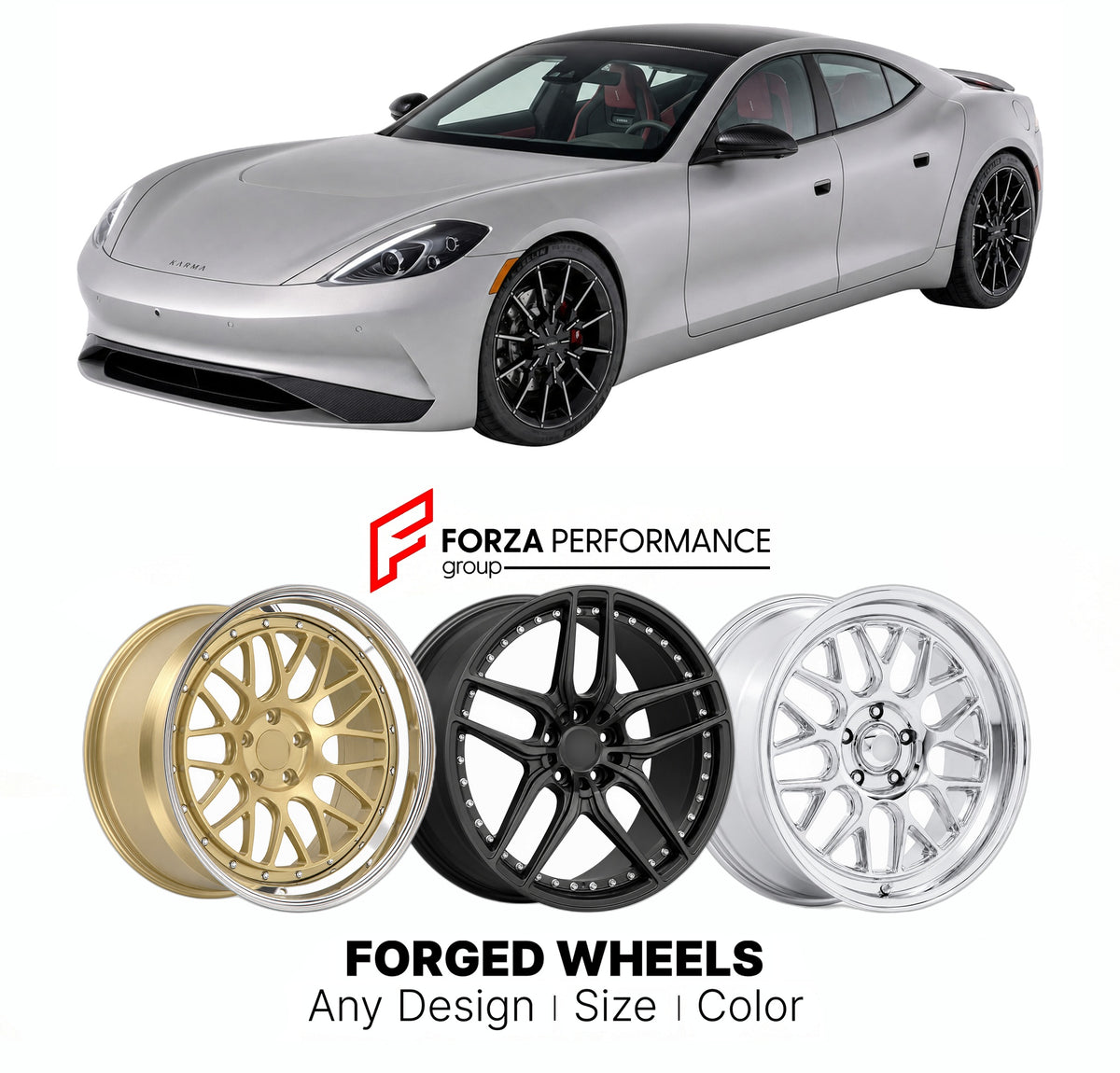 FORGED WHEELS RIMS for KARMA GYESERA GRAND COUPE EREV 2026+

Custom forged wheels for Karma Gyesera Grand Coupe EREV 2026+. Made-to-order monoblock, 2-piece and 3-piece rims in custom sizes, offsets, colors and finishes with guaranteed fitment.

We manufacture premium quality forged wheels rims for Karma Gyesera Grand Coupe EREV 2026+ in any design, size, color.

THIS WHEEL DESIGN CAN BE CUSTOM-MADE FOR YOUR CAR IN ANY SIZE AND COLOR OPTIONS
Available in monoblock, 2-piece, 3-piece, duoblock, beadlock
3D wh