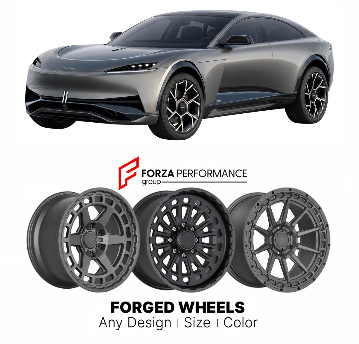 FORGED WHEELS RIMS for KARMA IVARA GT-UV 2027+

Custom forged wheels for Karma Ivara GT-UV 2027+. Made-to-order monoblock, 2-piece and 3-piece rims in custom sizes, offsets, colors and finishes with guaranteed fitment.

We manufacture premium quality forged wheels rims for Karma Ivara GT-UV 2027+ in any design, size, color.

THIS WHEEL DESIGN CAN BE CUSTOM-MADE FOR YOUR CAR IN ANY SIZE AND COLOR OPTIONS
Available in monoblock, 2-piece, 3-p