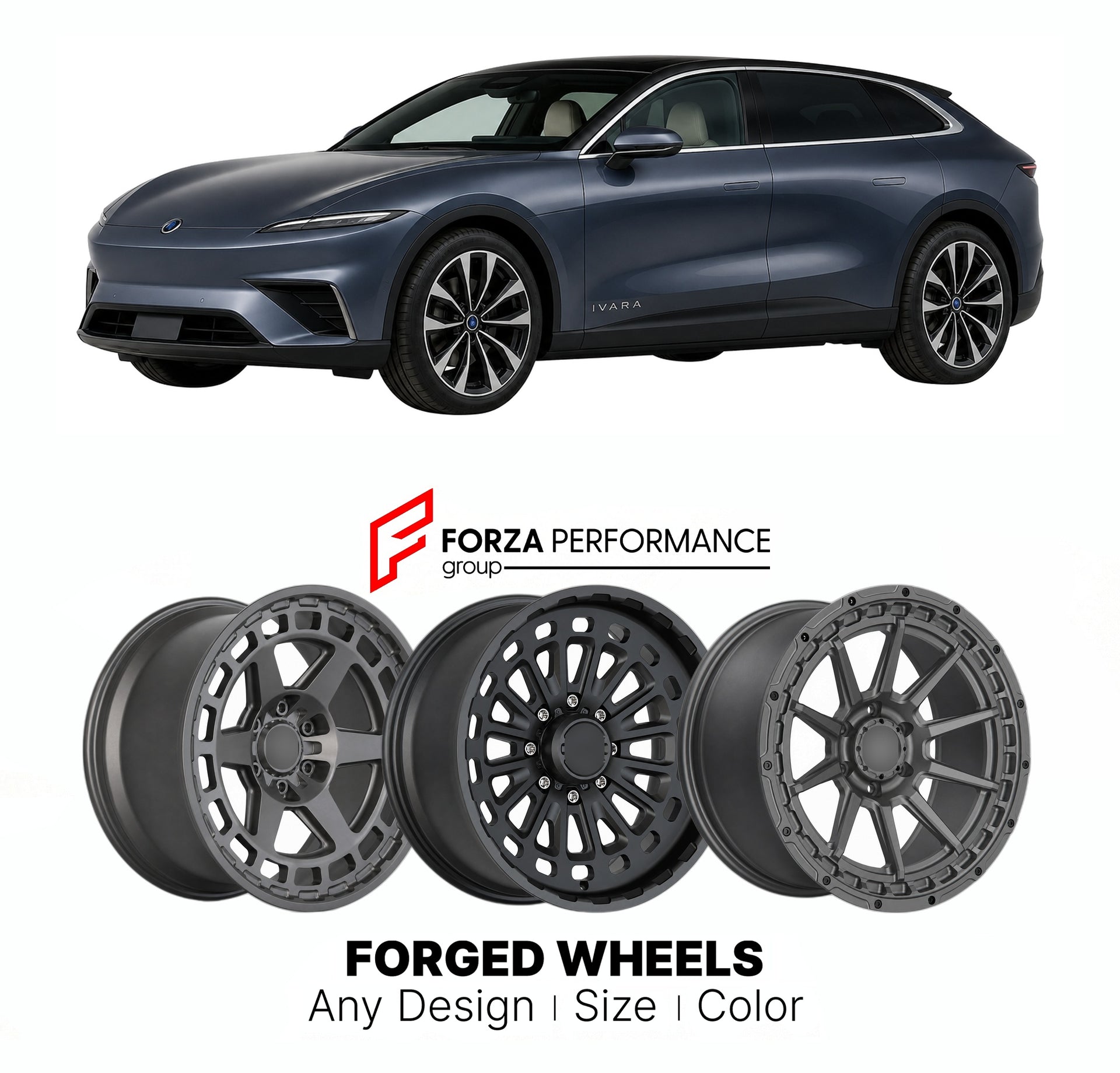 FORGED WHEELS RIMS for KARMA IVARA RANGE-EXTENDED SUV ANNOUNCED 2027+

Custom forged wheels for Karma Ivara Range-Extended SUV Announced 2027+. Made-to-order monoblock, 2-piece and 3-piece rims in custom sizes, offsets, colors and finishes with guaranteed fitment.

We manufacture premium quality forged wheels rims for Karma Ivara Range-Extended SUV Announced 2027+ in any design, size, color.

THIS WHEEL DESIGN CAN BE CUSTOM-MADE FOR YOUR CAR IN ANY SIZE AND COLOR OPTIONS
Available in monoblock, 2-piece, 3-p