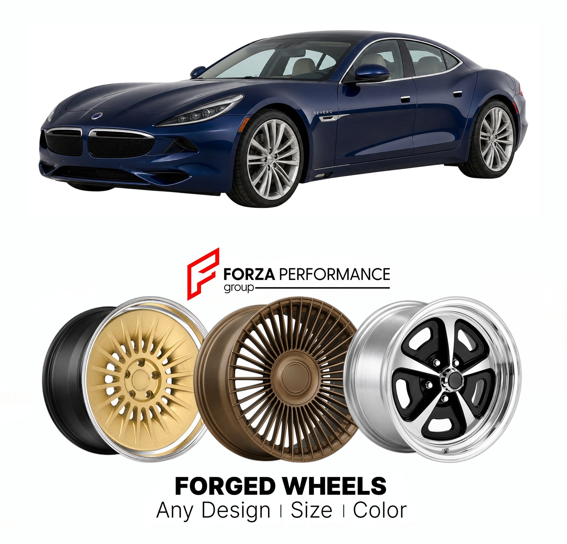 FORGED WHEELS RIMS for KARMA REVERO 2017 - 2020

Custom forged wheels for Karma Revero 2017 - 2020. Made-to-order monoblock, 2-piece and 3-piece rims in custom sizes, offsets, colors and finishes with guaranteed fitment.

We manufacture premium quality forged wheels rims for Karma Revero 2017 - 2020 in any design, size, color.

THIS WHEEL DESIGN CAN BE CUSTOM-MADE FOR YOUR CAR IN ANY SIZE AND COLOR OPTIONS
Available in monoblock, 2-piece, 3-piece, duoblock, beadlock
3D wheel renderings are provided accordin