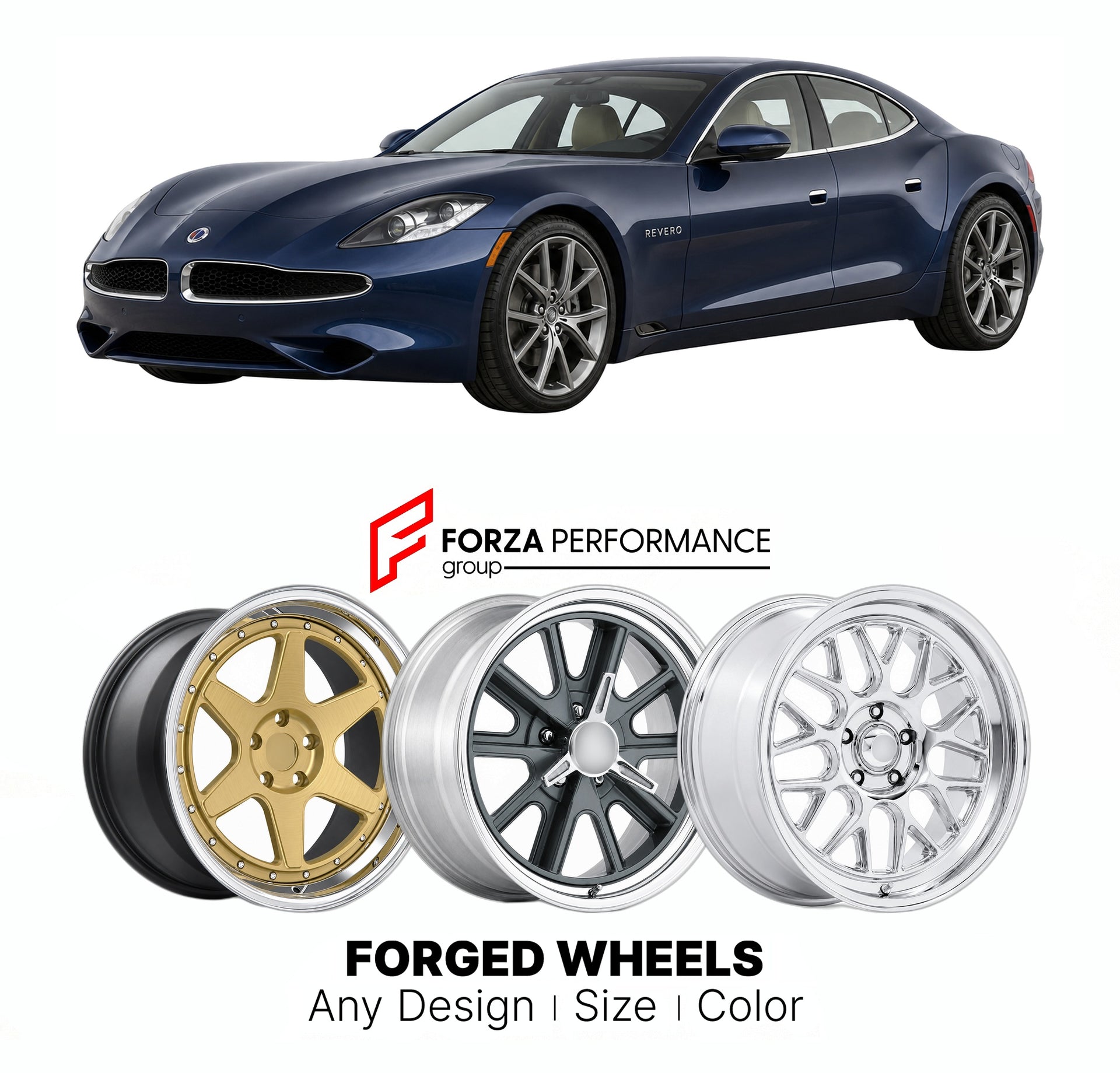 FORGED WHEELS RIMS for KARMA REVERO 2017+

Custom forged wheels for Karma Revero 2017+. Made-to-order monoblock, 2-piece and 3-piece rims in custom sizes, offsets, colors and finishes with guaranteed fitment.

We manufacture premium quality forged wheels rims for Karma Revero 2017+ in any design, size, color.

THIS WHEEL DESIGN CAN BE CUSTOM-MADE FOR YOUR CAR IN ANY SIZE AND COLOR OPTIONS
Available in monoblock, 2-piece, 3-piece, duoblock, beadlock
3D wheel renderings are provided according to the exact dim