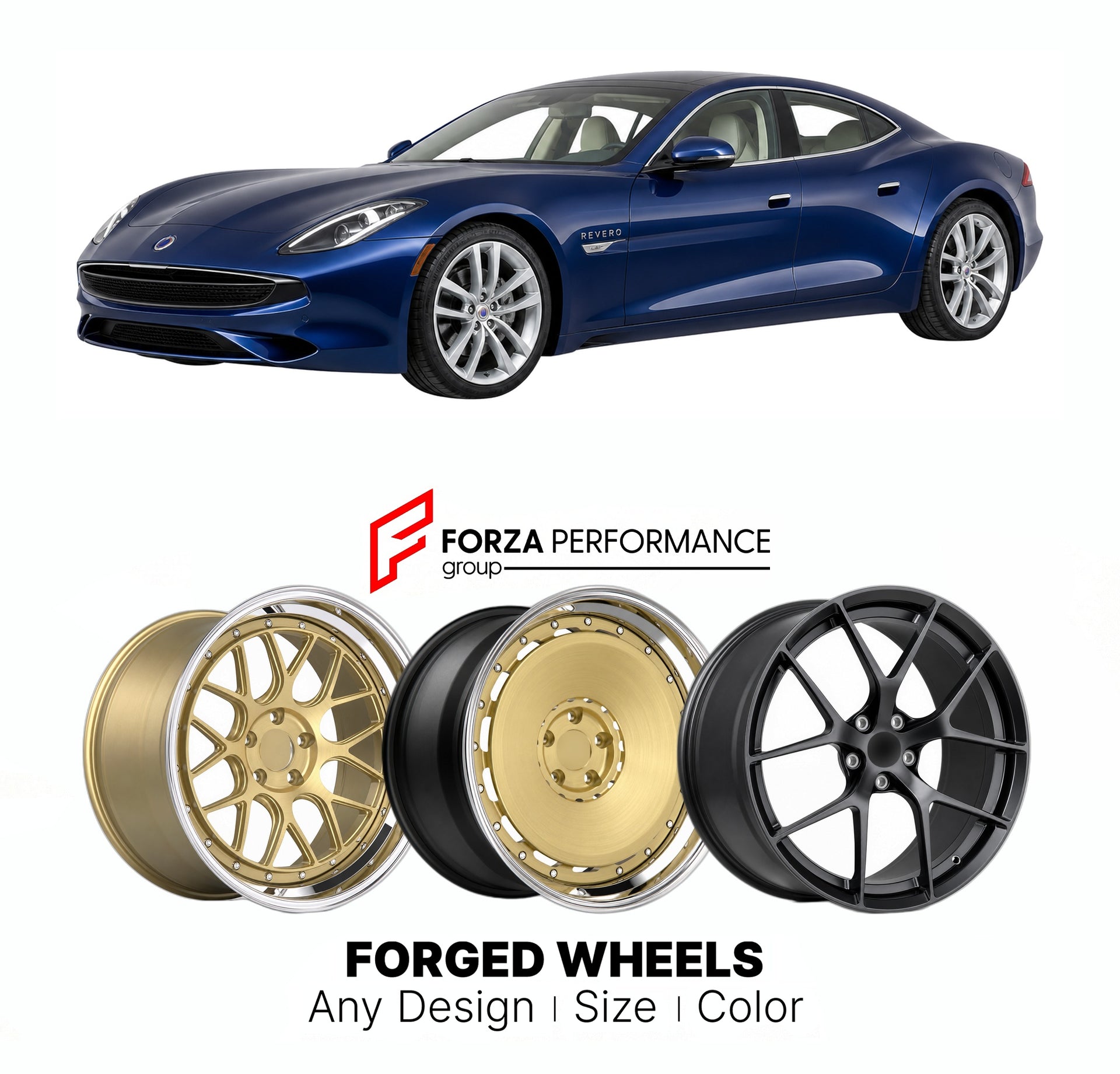 FORGED WHEELS RIMS for KARMA REVERO BASE 2017 - 2020

Custom forged wheels for Karma Revero Base 2017 - 2020. Made-to-order monoblock, 2-piece and 3-piece rims in custom sizes, offsets, colors and finishes with guaranteed fitment.

We manufacture premium quality forged wheels rims for Karma Revero Base 2017 - 2020 in any design, size, color.

THIS WHEEL DESIGN CAN BE CUSTOM-MADE FOR YOUR CAR IN ANY SIZE AND COLOR OPTIONS
Available in monoblock, 2-piece, 3-piece, duoblock, beadlock
3D wheel renderings are pr