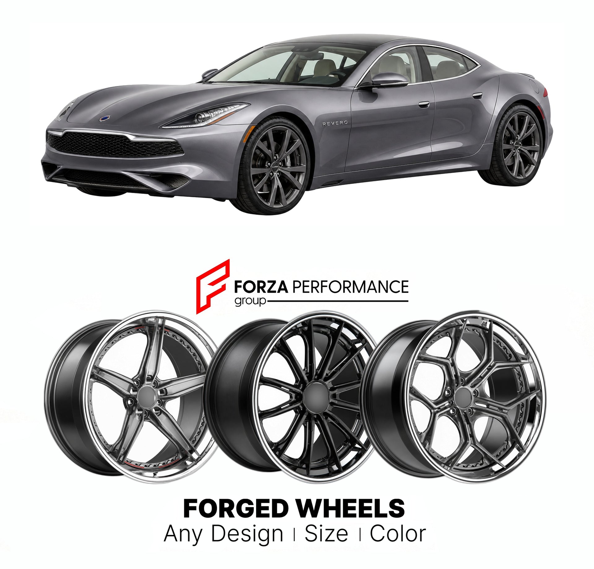 FORGED WHEELS RIMS for KARMA REVERO GT 2017 - 2020

Custom forged wheels for Karma Revero GT 2017 - 2020. Made-to-order monoblock, 2-piece and 3-piece rims in custom sizes, offsets, colors and finishes with guaranteed fitment.

We manufacture premium quality forged wheels rims for Karma Revero GT 2017 - 2020 in any design, size, color.

THIS WHEEL DESIGN CAN BE CUSTOM-MADE FOR YOUR CAR IN ANY SIZE AND COLOR OPTIONS
Available in monoblock, 2-piece, 3-piece, duoblock, beadlock
3D wheel renderings are provided