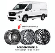 Custom forged wheels for LDV Maxus Deliver 9 2020+. Made-to-order monoblock, 2-piece and 3-piece wheels in custom sizes, offsets, colors and finishes with guaranteed vehicle fitment.

We manufacture premium quality forged wheels rims for LDV Maxus Deliver 9 2020+ in any design, size, color.

THIS WHEEL DESIGN CAN BE CUSTOM-MADE FOR YOUR CAR IN ANY SIZE AND COLOR OPTIONS
Available in monoblock, 2-piece, 3-piece, duoblock, beadlock
3D wheel renderings are provided according to the exact dimensions and specifi