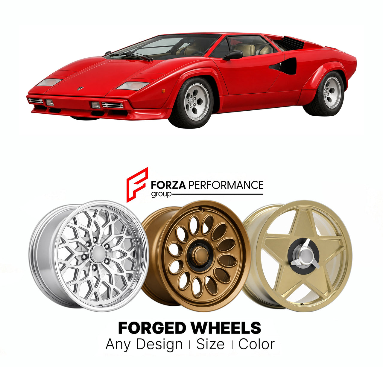 CUSTOM CLASSIC VINTAGE RESTOMOD RETRO OLD SCHOOL FORGED WHEELS RIMS for LAMBORGHINI COUNTACH LP400 S SERIES II 1980 - 1980

Custom forged wheels for Lamborghini Countach LP400 S Series II 1980 - 1980. Classic, vintage, restomod wheel designs made to order in custom sizes, offsets, colors and finishes.

We manufacture premium quality forged wheels rims for Lamborghini Countach LP400 S Series II 1980 - 1980 in any design, size, color.

THIS WHEEL DESIGN CAN BE CUSTOM-MADE FOR YOUR CAR IN ANY SIZE AND COLOR OP