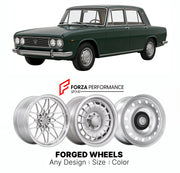 CUSTOM CLASSIC VINTAGE RESTOMOD RETRO OLD SCHOOL FORGED WHEELS RIMS for LANCIA 2000 BERLINA 1971 - 1974

Custom forged wheels for Lancia 2000 Berlina 1971 - 1974. Classic, vintage, restomod wheel designs made to order in custom sizes, offsets, colors and finishes.

We manufacture premium quality forged wheels rims for Lancia 2000 Berlina 1971 - 1974 in any design, size, color.

THIS WHEEL DESIGN CAN BE CUSTOM-MADE FOR YOUR CAR IN ANY SIZE AND COLOR OPTIONS
Available in monoblock, 2-piece, 3-piece, duoblock,