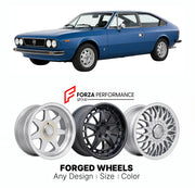 CUSTOM CLASSIC VINTAGE RESTOMOD RETRO OLD SCHOOL FORGED WHEELS RIMS for LANCIA BETA HPE 1975 - 1984

Custom forged wheels for Lancia Beta HPE 1975 - 1984. Classic, vintage, restomod wheel designs made to order in custom sizes, offsets, colors and finishes.

We manufacture premium quality forged wheels rims for Lancia Beta HPE 1975 - 1984 in any design, size, color.

THIS WHEEL DESIGN CAN BE CUSTOM-MADE FOR YOUR CAR IN ANY SIZE AND COLOR OPTIONS
Available in monoblock, 2-piece, 3-piece, duoblock, beadlock
3D