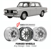 CUSTOM CLASSIC VINTAGE RESTOMOD RETRO OLD SCHOOL FORGED WHEELS RIMS for LANCIA FLAVIA BERLINA 1961 - 1971

Custom forged wheels for Lancia Flavia Berlina 1961 - 1971. Classic, vintage, restomod wheel designs made to order in custom sizes, offsets, colors and finishes.

We manufacture premium quality forged wheels rims for Lancia Flavia Berlina 1961 - 1971 in any design, size, color.

THIS WHEEL DESIGN CAN BE CUSTOM-MADE FOR YOUR CAR IN ANY SIZE AND COLOR OPTIONS
Available in monoblock, 2-piece, 3-piece, duo