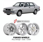 CUSTOM CLASSIC VINTAGE RESTOMOD RETRO OLD SCHOOL FORGED WHEELS RIMS for LANCIA PRISMA 1982 - 1989

Custom forged wheels for Lancia Prisma 1982 - 1989. Classic, vintage, restomod wheel designs made to order in custom sizes, offsets, colors and finishes.

We manufacture premium quality forged wheels rims for Lancia Prisma 1982 - 1989 in any design, size, color.

THIS WHEEL DESIGN CAN BE CUSTOM-MADE FOR YOUR CAR IN ANY SIZE AND COLOR OPTIONS
Available in monoblock, 2-piece, 3-piece, duoblock, beadlock
3D wheel
