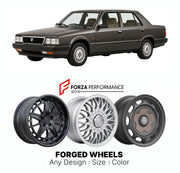 CUSTOM CLASSIC VINTAGE RESTOMOD RETRO OLD SCHOOL FORGED WHEELS RIMS for LANCIA THEMA 1984 - 1994

Custom forged wheels for Lancia Thema 1984 - 1994. Classic, vintage, restomod wheel designs made to order in custom sizes, offsets, colors and finishes.

We manufacture premium quality forged wheels rims for Lancia Thema 1984 - 1994 in any design, size, color.

THIS WHEEL DESIGN CAN BE CUSTOM-MADE FOR YOUR CAR IN ANY SIZE AND COLOR OPTIONS
Available in monoblock, 2-piece, 3-piece, duoblock, beadlock
3D wheel re