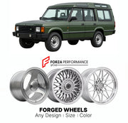 CUSTOM CLASSIC VINTAGE RESTOMOD RETRO OLD SCHOOL FORGED WHEELS RIMS for LAND ROVER DISCOVERY SERIES I 1989 - 1998

Custom forged wheels for Land Rover Discovery Series I 1989 - 1998. Classic, vintage, restomod wheel designs made to order in custom sizes, offsets, colors and finishes.

We manufacture premium quality forged wheels rims for Land Rover Discovery Series I 1989 - 1998 in any design, size, color.

THIS WHEEL DESIGN CAN BE CUSTOM-MADE FOR YOUR CAR IN ANY SIZE AND COLOR OPTIONS
Available in monobloc