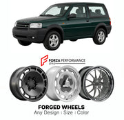 CUSTOM CLASSIC VINTAGE RESTOMOD RETRO OLD SCHOOL FORGED WHEELS RIMS for LAND ROVER FREELANDER I 1997 - 2006

Custom forged wheels for Land Rover Freelander I 1997 - 2006. Classic, vintage, restomod wheel designs made to order in custom sizes, offsets, colors and finishes.

We manufacture premium quality forged wheels rims for Land Rover Freelander I 1997 - 2006 in any design, size, color.

THIS WHEEL DESIGN CAN BE CUSTOM-MADE FOR YOUR CAR IN ANY SIZE AND COLOR OPTIONS
Available in monoblock, 2-piece, 3-piec
