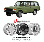 CUSTOM CLASSIC VINTAGE RESTOMOD RETRO OLD SCHOOL FORGED WHEELS RIMS for LAND ROVER RANGE ROVER CLASSIC 1981 - 1996

Custom forged wheels for Land Rover Range Rover Classic 1981 - 1996. Classic, vintage, restomod wheel designs made to order in custom sizes, offsets, colors and finishes.

We manufacture premium quality forged wheels rims for Land Rover Range Rover Classic 1981 - 1996 in any design, size, color.

THIS WHEEL DESIGN CAN BE CUSTOM-MADE FOR YOUR CAR IN ANY SIZE AND COLOR OPTIONS
Available in monob