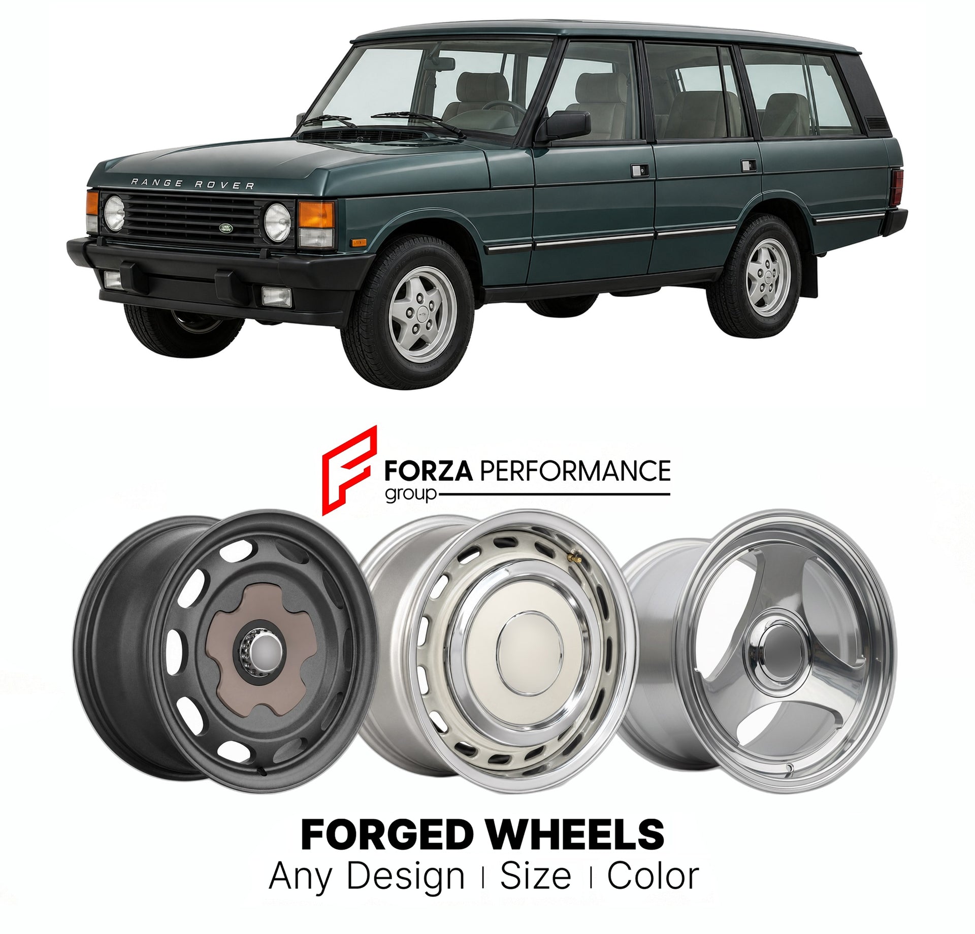 CUSTOM CLASSIC VINTAGE RESTOMOD RETRO OLD SCHOOL FORGED WHEELS RIMS for LAND ROVER RANGE ROVER CLASSIC LSE LONG 1992 - 1994

Custom forged wheels for Land Rover Range Rover Classic LSE Long 1992 - 1994. Classic, vintage, restomod wheel designs made to order in custom sizes, offsets, colors and finishes.

We manufacture premium quality forged wheels rims for Land Rover Range Rover Classic LSE Long 1992 - 1994 in any design, size, color.

THIS WHEEL DESIGN CAN BE CUSTOM-MADE FOR YOUR CAR IN ANY SIZE AND COLOR