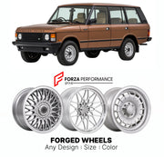CUSTOM CLASSIC VINTAGE RESTOMOD RETRO OLD SCHOOL FORGED WHEELS RIMS for LAND ROVER RANGE ROVER CLASSIC VOGUE 1981 - 1994

Custom forged wheels for Land Rover Range Rover Classic Vogue 1981 - 1994. Classic, vintage, restomod wheel designs made to order in custom sizes, offsets, colors and finishes.

We manufacture premium quality forged wheels rims for Land Rover Range Rover Classic Vogue 1981 - 1994 in any design, size, color.

THIS WHEEL DESIGN CAN BE CUSTOM-MADE FOR YOUR CAR IN ANY SIZE AND COLOR OPTIONS
