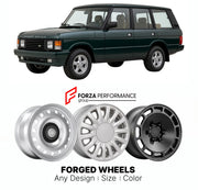 CUSTOM CLASSIC VINTAGE RESTOMOD RETRO OLD SCHOOL FORGED WHEELS RIMS for LAND ROVER RANGE ROVER P38A 1994 - 2002

Custom forged wheels for Land Rover Range Rover P38A 1994 - 2002. Classic, vintage, restomod wheel designs made to order in custom sizes, offsets, colors and finishes.

We manufacture premium quality forged wheels rims for Land Rover Range Rover P38A 1994 - 2002 in any design, size, color.

THIS WHEEL DESIGN CAN BE CUSTOM-MADE FOR YOUR CAR IN ANY SIZE AND COLOR OPTIONS
Available in monoblock, 2-p