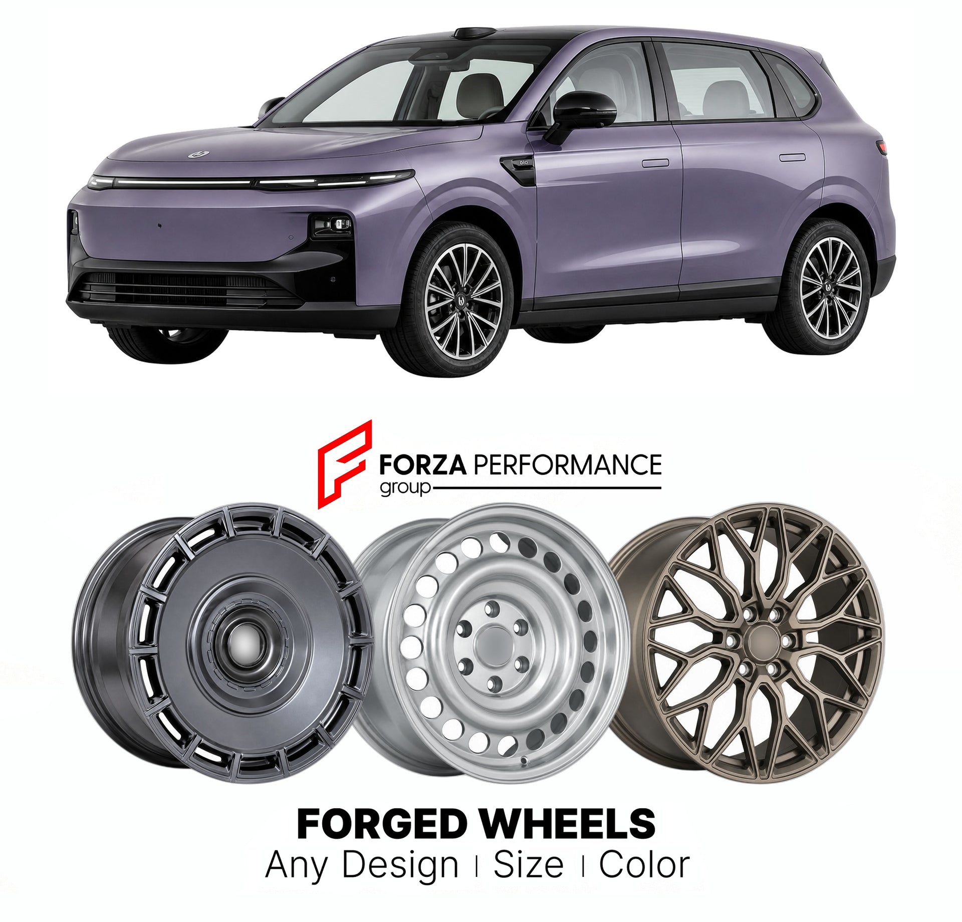 Custom forged wheels for Leapmotor B10 2025+. Made-to-order monoblock, 2-piece and 3-piece wheels in custom sizes, offsets, colors and finishes with guaranteed vehicle fitment.

We manufacture premium quality forged wheels rims for Leapmotor B10 2025+ in any design, size, color.

THIS WHEEL DESIGN CAN BE CUSTOM-MADE FOR YOUR CAR IN ANY SIZE AND COLOR OPTIONS
Available in monoblock, 2-piece, 3-piece, duoblock, beadlock
3D wheel renderings are provided according to the exact dimensions and specifications requ
