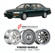 CUSTOM CLASSIC VINTAGE RESTOMOD RETRO OLD SCHOOL FORGED WHEELS RIMS for LEXUS ES XV10 1991 - 1996

Custom forged wheels for Lexus ES XV10 1991 - 1996. Classic, vintage, restomod and retro JDM wheel designs made to order in custom sizes, offsets, colors and finishes with guaranteed fitment.

We manufacture premium quality forged wheels rims for Lexus ES XV10 1991 - 1996 in any design, size, color.

JDM WHEEL DESIGNS: our Japanese collection for sedans and wagons includes designs inspired by Weds Kranze, Leon