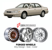 CUSTOM CLASSIC VINTAGE RESTOMOD RETRO OLD SCHOOL FORGED WHEELS RIMS for LEXUS ES XV20 1996 - 2001

Custom forged wheels for Lexus ES XV20 1996 - 2001. Classic, vintage, restomod and retro JDM wheel designs made to order in custom sizes, offsets, colors and finishes with guaranteed fitment.

We manufacture premium quality forged wheels rims for Lexus ES XV20 1996 - 2001 in any design, size, color.

JDM WHEEL DESIGNS: our Japanese collection for sedans and wagons includes designs inspired by Weds Kranze, Leon