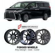 FORGED WHEELS RIMS for LEXUS LM AH30 2019 - 2023

Custom forged wheels for Lexus LM AH30 2019 - 2023. Made-to-order monoblock, 2-piece and 3-piece rims in custom sizes, offsets, colors and finishes with guaranteed fitment.

We manufacture premium quality forged wheels rims for Lexus LM AH30 2019 - 2023 in any design, size, color.

JDM WHEEL DESIGNS: our Japanese collection for hatchbacks, kei cars and MPVs includes designs inspired by Rays Volk Racing, Enkei, XXR, Rota, Work Wheels, Cosmis Racing, SSR, Adva