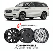 FORGED WHEELS RIMS for LINCOLN AVIATOR 2020+

Custom forged wheels for Lincoln Aviator 2020+. Made-to-order monoblock, 2-piece and 3-piece rims in custom sizes, offsets, colors and finishes with guaranteed fitment.

We manufacture premium quality forged wheels rims for Lincoln Aviator 2020+ in any design, size, color.

THIS WHEEL DESIGN CAN BE CUSTOM-MADE FOR YOUR CAR IN ANY SIZE AND COLOR OPTIONS
Available in monoblock, 2-piece, 3-piece, duoblock, beadlock
3D wheel renderings are provided according to the 