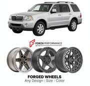 FORGED WHEELS RIMS for LINCOLN AVIATOR LUXURY 2003+

Custom forged wheels for Lincoln Aviator Luxury 2003+. Made-to-order monoblock, 2-piece and 3-piece rims in custom sizes, offsets, colors and finishes with guaranteed fitment.

We manufacture premium quality forged wheels rims for Lincoln Aviator Luxury 2003+ in any design, size, color.

THIS WHEEL DESIGN CAN BE CUSTOM-MADE FOR YOUR CAR IN ANY SIZE AND COLOR OPTIONS
Available in monoblock, 2-piece, 3-piece, duoblock, beadlock
3D wheel renderings are provi