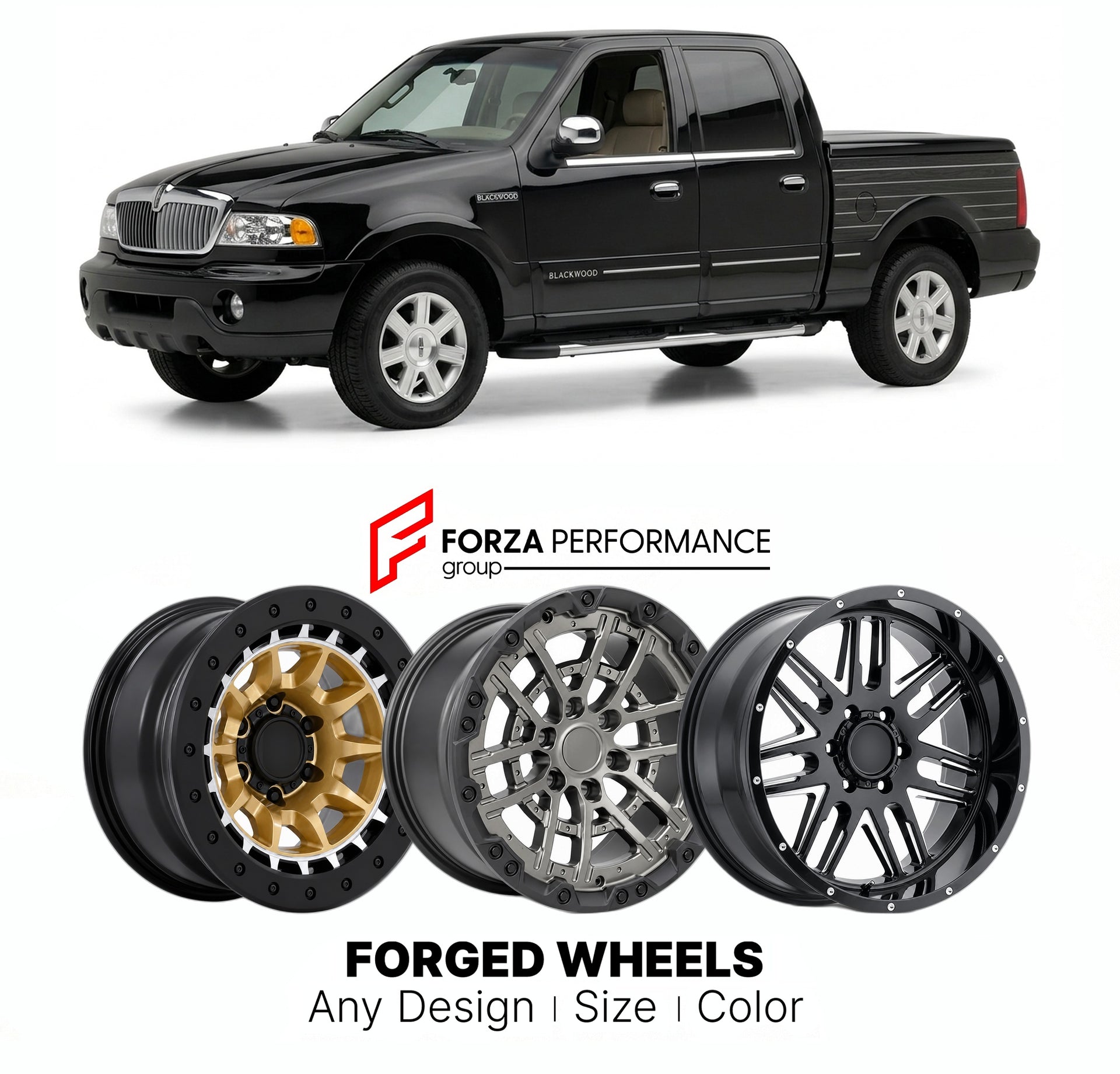 FORGED WHEELS RIMS for LINCOLN BLACKWOOD 2002 - 2002

Custom forged wheels for Lincoln Blackwood 2002 - 2002. Made-to-order monoblock, 2-piece and 3-piece rims in custom sizes, offsets, colors and finishes with guaranteed fitment.

We manufacture premium quality forged wheels rims for Lincoln Blackwood 2002 - 2002 in any design, size, color.

THIS WHEEL DESIGN CAN BE CUSTOM-MADE FOR YOUR CAR IN ANY SIZE AND COLOR OPTIONS
Available in monoblock, 2-piece, 3-piece, duoblock, beadlock
3D wheel renderings are pr