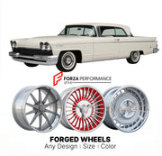 CUSTOM CLASSIC VINTAGE RESTOMOD RETRO OLD SCHOOL FORGED WHEELS RIMS for LINCOLN CAPRI 1958 - 1959
Custom forged wheels for classic American muscle cars. Ideal for restomod builds, vintage restorations, and show cars. Deep dish and retro styling available.

We manufacture premium quality forged wheels rims for Lincoln Capri 1958 - 1959 in any design, size, color.

THIS WHEEL DESIGN CAN BE CUSTOM-MADE FOR YOUR CAR IN ANY SIZE AND COLOR OPTIONS
Available in monoblock, 2-piece, 3-piece, duoblock, beadlock
3D wh