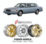 FORGED WHEELS RIMS for LINCOLN CONTINENTAL 1988 - 1994

Custom forged wheels for Lincoln Continental 1988 - 1994. Made-to-order monoblock, 2-piece and 3-piece rims in custom sizes, offsets, colors and finishes with guaranteed fitment.

We manufacture premium quality forged wheels rims for Lincoln Continental 1988 - 1994 in any design, size, color.

THIS WHEEL DESIGN CAN BE CUSTOM-MADE FOR YOUR CAR IN ANY SIZE AND COLOR OPTIONS
Available in monoblock, 2-piece, 3-piece, duoblock, beadlock
3D wheel renderings 
