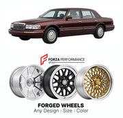 FORGED WHEELS RIMS for LINCOLN CONTINENTAL SIGNATURE 1990 - 2002

Custom forged wheels for Lincoln Continental Signature 1990 - 2002. Made-to-order monoblock, 2-piece and 3-piece rims in custom sizes, offsets, colors and finishes with guaranteed fitment.

We manufacture premium quality forged wheels rims for Lincoln Continental Signature 1990 - 2002 in any design, size, color.

THIS WHEEL DESIGN CAN BE CUSTOM-MADE FOR YOUR CAR IN ANY SIZE AND COLOR OPTIONS
Available in monoblock, 2-piece, 3-piece, duoblock,