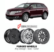 FORGED WHEELS RIMS for LINCOLN MKX 2007 - 2015

Custom forged wheels for Lincoln MKX 2007 - 2015. Made-to-order monoblock, 2-piece and 3-piece rims in custom sizes, offsets, colors and finishes with guaranteed fitment.

We manufacture premium quality forged wheels rims for Lincoln MKX 2007 - 2015 in any design, size, color.

THIS WHEEL DESIGN CAN BE CUSTOM-MADE FOR YOUR CAR IN ANY SIZE AND COLOR OPTIONS
Available in monoblock, 2-piece, 3-piece, duoblock, beadlock
3D wheel renderings are provided according t