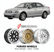 FORGED WHEELS RIMS for LINCOLN MKZ 2007 - 2012

Custom forged wheels for Lincoln MKZ 2007 - 2012. Made-to-order monoblock, 2-piece and 3-piece rims in custom sizes, offsets, colors and finishes with guaranteed fitment.

We manufacture premium quality forged wheels rims for Lincoln MKZ 2007 - 2012 in any design, size, color.

THIS WHEEL DESIGN CAN BE CUSTOM-MADE FOR YOUR CAR IN ANY SIZE AND COLOR OPTIONS
Available in monoblock, 2-piece, 3-piece, duoblock, beadlock
3D wheel renderings are provided according t