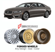 FORGED WHEELS RIMS for LINCOLN MKZ 2013 - 2020

Custom forged wheels for Lincoln MKZ 2013 - 2020. Made-to-order monoblock, 2-piece and 3-piece rims in custom sizes, offsets, colors and finishes with guaranteed fitment.

We manufacture premium quality forged wheels rims for Lincoln MKZ 2013 - 2020 in any design, size, color.

THIS WHEEL DESIGN CAN BE CUSTOM-MADE FOR YOUR CAR IN ANY SIZE AND COLOR OPTIONS
Available in monoblock, 2-piece, 3-piece, duoblock, beadlock
3D wheel renderings are provided according t