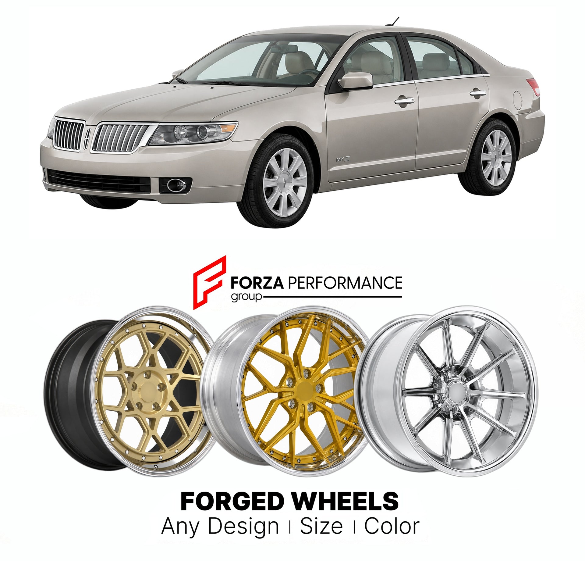 FORGED WHEELS RIMS for LINCOLN MKZ ZEPHYR 2006 - 2020

Custom forged wheels for Lincoln MKZ Zephyr 2006 - 2020. Made-to-order monoblock, 2-piece and 3-piece rims in custom sizes, offsets, colors and finishes with guaranteed fitment.

We manufacture premium quality forged wheels rims for Lincoln MKZ Zephyr 2006 - 2020 in any design, size, color.

THIS WHEEL DESIGN CAN BE CUSTOM-MADE FOR YOUR CAR IN ANY SIZE AND COLOR OPTIONS
Available in monoblock, 2-piece, 3-piece, duoblock, beadlock
3D wheel renderings are