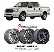 FORGED WHEELS RIMS for LINCOLN MARK LT 2006 - 2008

Custom forged wheels for Lincoln Mark LT 2006 - 2008. Made-to-order monoblock, 2-piece and 3-piece rims in custom sizes, offsets, colors and finishes with guaranteed fitment.

We manufacture premium quality forged wheels rims for Lincoln Mark LT 2006 - 2008 in any design, size, color.

THIS WHEEL DESIGN CAN BE CUSTOM-MADE FOR YOUR CAR IN ANY SIZE AND COLOR OPTIONS
Available in monoblock, 2-piece, 3-piece, duoblock, beadlock
3D wheel renderings are provided