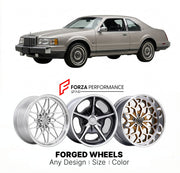 CUSTOM CLASSIC VINTAGE RESTOMOD RETRO OLD SCHOOL FORGED WHEELS RIMS for LINCOLN MARK VII 1984 - 1990
Custom forged wheels for classic American muscle cars. Ideal for restomod builds, vintage restorations, and show cars. Deep dish and retro styling available.

We manufacture premium quality forged wheels rims for Lincoln Mark VII 1984 - 1990 in any design, size, color.

THIS WHEEL DESIGN CAN BE CUSTOM-MADE FOR YOUR CAR IN ANY SIZE AND COLOR OPTIONS
Available in monoblock, 2-piece, 3-piece, duoblock, beadlock