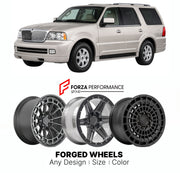 FORGED WHEELS RIMS for LINCOLN NAVIGATOR 2003 - 2006

Custom forged wheels for Lincoln Navigator 2003 - 2006. Made-to-order monoblock, 2-piece and 3-piece rims in custom sizes, offsets, colors and finishes with guaranteed fitment.

We manufacture premium quality forged wheels rims for Lincoln Navigator 2003 - 2006 in any design, size, color.

THIS WHEEL DESIGN CAN BE CUSTOM-MADE FOR YOUR CAR IN ANY SIZE AND COLOR OPTIONS
Available in monoblock, 2-piece, 3-piece, duoblock, beadlock
3D wheel renderings are pr