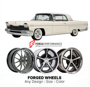 CUSTOM CLASSIC VINTAGE RESTOMOD RETRO OLD SCHOOL FORGED WHEELS RIMS for LINCOLN PREMIER 1958 - 1960
Custom forged wheels for classic American muscle cars. Ideal for restomod builds, vintage restorations, and show cars. Deep dish and retro styling available.

We manufacture premium quality forged wheels rims for Lincoln Premier 1958 - 1960 in any design, size, color.

THIS WHEEL DESIGN CAN BE CUSTOM-MADE FOR YOUR CAR IN ANY SIZE AND COLOR OPTIONS
Available in monoblock, 2-piece, 3-piece, duoblock, beadlock
3