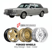 FORGED WHEELS RIMS for LINCOLN TOWN CAR 1990 - 1997

Custom forged wheels for Lincoln Town Car 1990 - 1997. Made-to-order monoblock, 2-piece and 3-piece rims in custom sizes, offsets, colors and finishes with guaranteed fitment.

We manufacture premium quality forged wheels rims for Lincoln Town Car 1990 - 1997 in any design, size, color.

THIS WHEEL DESIGN CAN BE CUSTOM-MADE FOR YOUR CAR IN ANY SIZE AND COLOR OPTIONS
Available in monoblock, 2-piece, 3-piece, duoblock, beadlock
3D wheel renderings are provi
