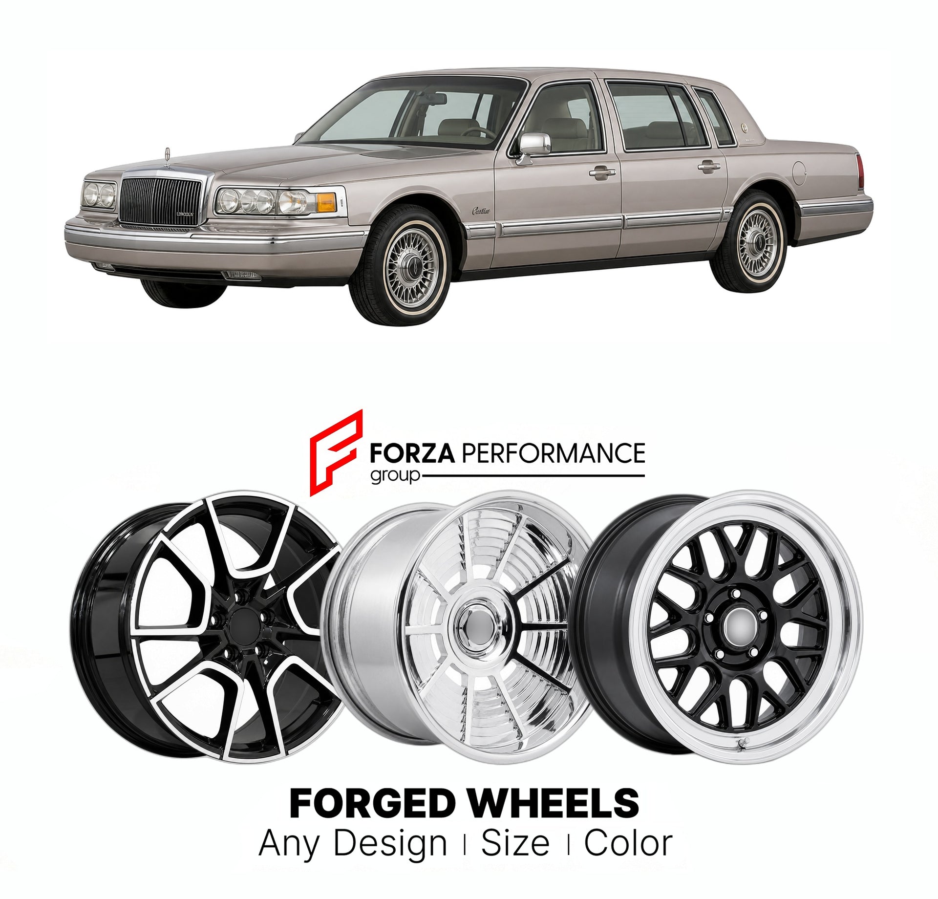 FORGED WHEELS RIMS for LINCOLN TOWN CAR CARTIER 1990 - 2011

Custom forged wheels for Lincoln Town Car Cartier 1990 - 2011. Made-to-order monoblock, 2-piece and 3-piece rims in custom sizes, offsets, colors and finishes with guaranteed fitment.

We manufacture premium quality forged wheels rims for Lincoln Town Car Cartier 1990 - 2011 in any design, size, color.

THIS WHEEL DESIGN CAN BE CUSTOM-MADE FOR YOUR CAR IN ANY SIZE AND COLOR OPTIONS
Available in monoblock, 2-piece, 3-piece, duoblock, beadlock
3D wh