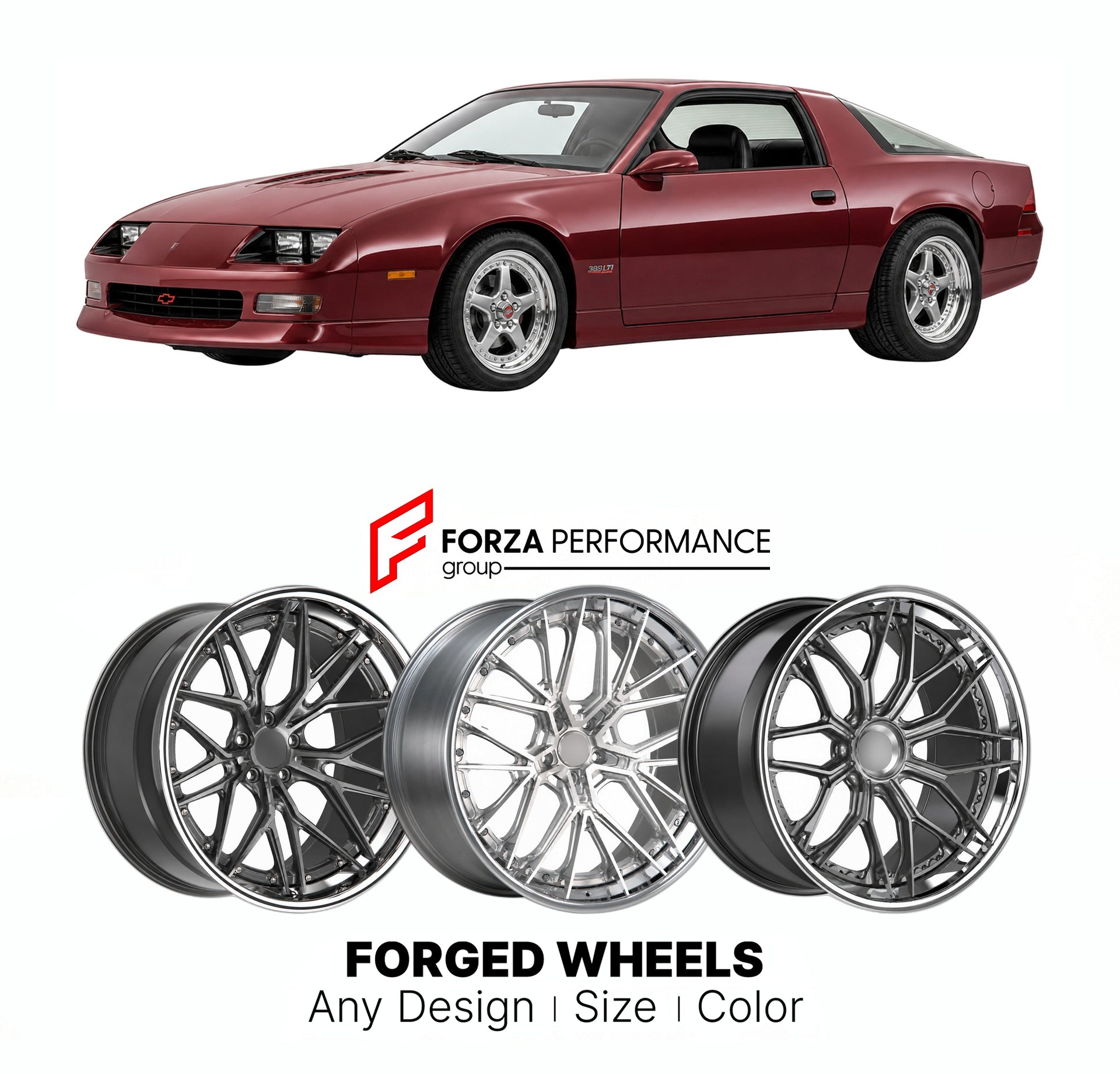 FORGED WHEELS RIMS for LINGENFELTER CAMARO 383 LT1 1993+

Custom forged wheels for Lingenfelter Camaro 383 LT1 1993+. Made-to-order monoblock, 2-piece and 3-piece rims in custom sizes, offsets, colors and finishes with guaranteed fitment.

We manufacture premium quality forged wheels rims for Lingenfelter Camaro 383 LT1 1993+ in any design, size, color.

THIS WHEEL DESIGN CAN BE CUSTOM-MADE FOR YOUR CAR IN ANY SIZE AND COLOR OPTIONS
Available in monoblock, 2-piece, 3-piece, duoblock, beadlock
3D wheel rende