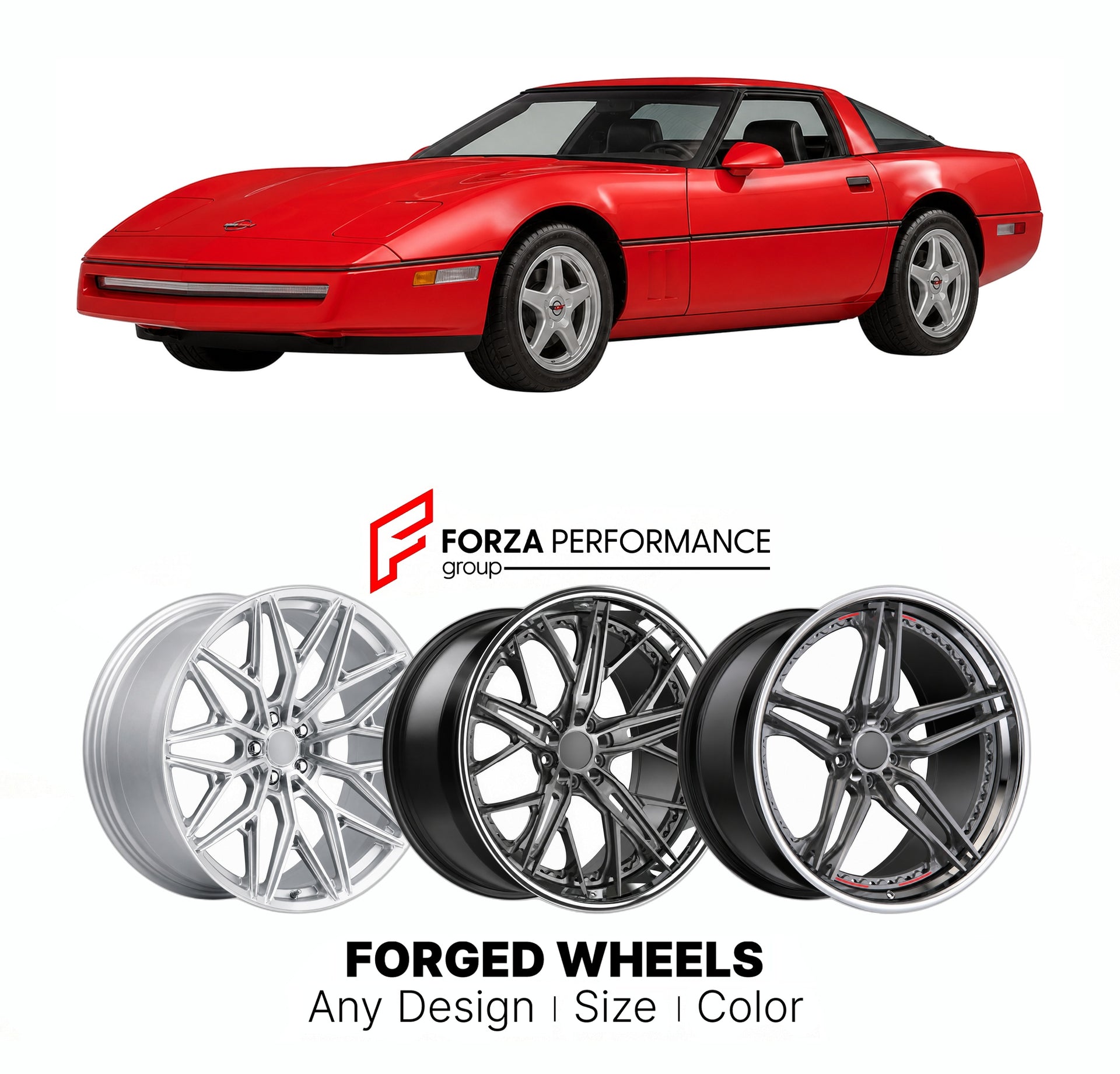 FORGED WHEELS RIMS for LINGENFELTER CORVETTE 383 LT1 C4 C5 C6 C7 C8 1990+

Custom forged wheels for Lingenfelter Corvette 383 LT1 C4 C5 C6 C7 C8 1990+. Made-to-order monoblock, 2-piece and 3-piece rims in custom sizes, offsets, colors and finishes with guaranteed fitment.

We manufacture premium quality forged wheels rims for Lingenfelter Corvette 383 LT1 C4 C5 C6 C7 C8 1990+ in any design, size, color.

THIS WHEEL DESIGN CAN BE CUSTOM-MADE FOR YOUR CAR IN ANY SIZE AND COLOR OPTIONS
Available in monoblock, 
