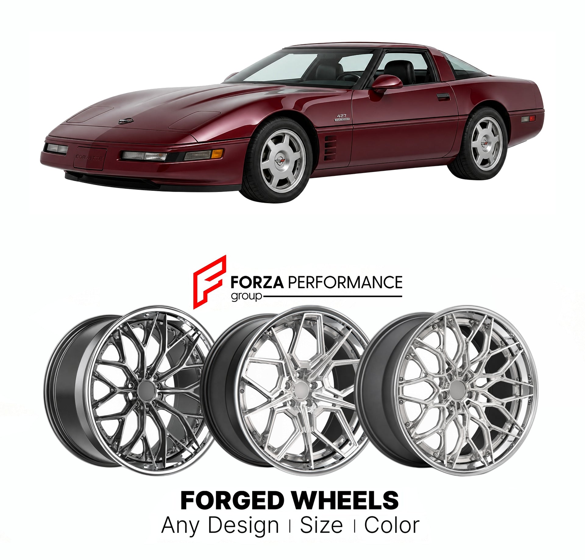FORGED WHEELS RIMS for LINGENFELTER CORVETTE 427 TWIN TURBO C4 C5 C6 C7 C8 1990+

Custom forged wheels for Lingenfelter Corvette 427 Twin Turbo C4 C5 C6 C7 C8 1990+. Made-to-order monoblock, 2-piece and 3-piece rims in custom sizes, offsets, colors and finishes with guaranteed fitment.

We manufacture premium quality forged wheels rims for Lingenfelter Corvette 427 Twin Turbo C4 C5 C6 C7 C8 1990+ in any design, size, color.

THIS WHEEL DESIGN CAN BE CUSTOM-MADE FOR YOUR CAR IN ANY SIZE AND COLOR OPTIONS
Ava