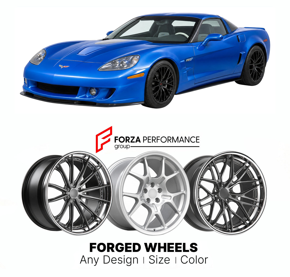 FORGED WHEELS RIMS for LINGENFELTER CORVETTE C6 ZR1 2009 - 2013

Custom forged wheels for Lingenfelter Corvette C6 ZR1 2009 - 2013. Made-to-order monoblock, 2-piece and 3-piece rims in custom sizes, offsets, colors and finishes with guaranteed fitment.

We manufacture premium quality forged wheels rims for Lingenfelter Corvette C6 ZR1 2009 - 2013 in any design, size, color.

THIS WHEEL DESIGN CAN BE CUSTOM-MADE FOR YOUR CAR IN ANY SIZE AND COLOR OPTIONS
Available in monoblock, 2-piece, 3-piece, duoblock, be