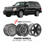FORGED WHEELS RIMS for LINGENFELTER ESCALADE SUPERCHARGED CADILLAC PACKAGE 2002+

Custom forged wheels for Lingenfelter Escalade Supercharged Cadillac Package 2002+. Made-to-order monoblock, 2-piece and 3-piece rims in custom sizes, offsets, colors and finishes with guaranteed fitment.

We manufacture premium quality forged wheels rims for Lingenfelter Escalade Supercharged Cadillac Package 2002+ in any design, size, color.

THIS WHEEL DESIGN CAN BE CUSTOM-MADE FOR YOUR CAR IN ANY SIZE AND COLOR OPTIONS
Ava