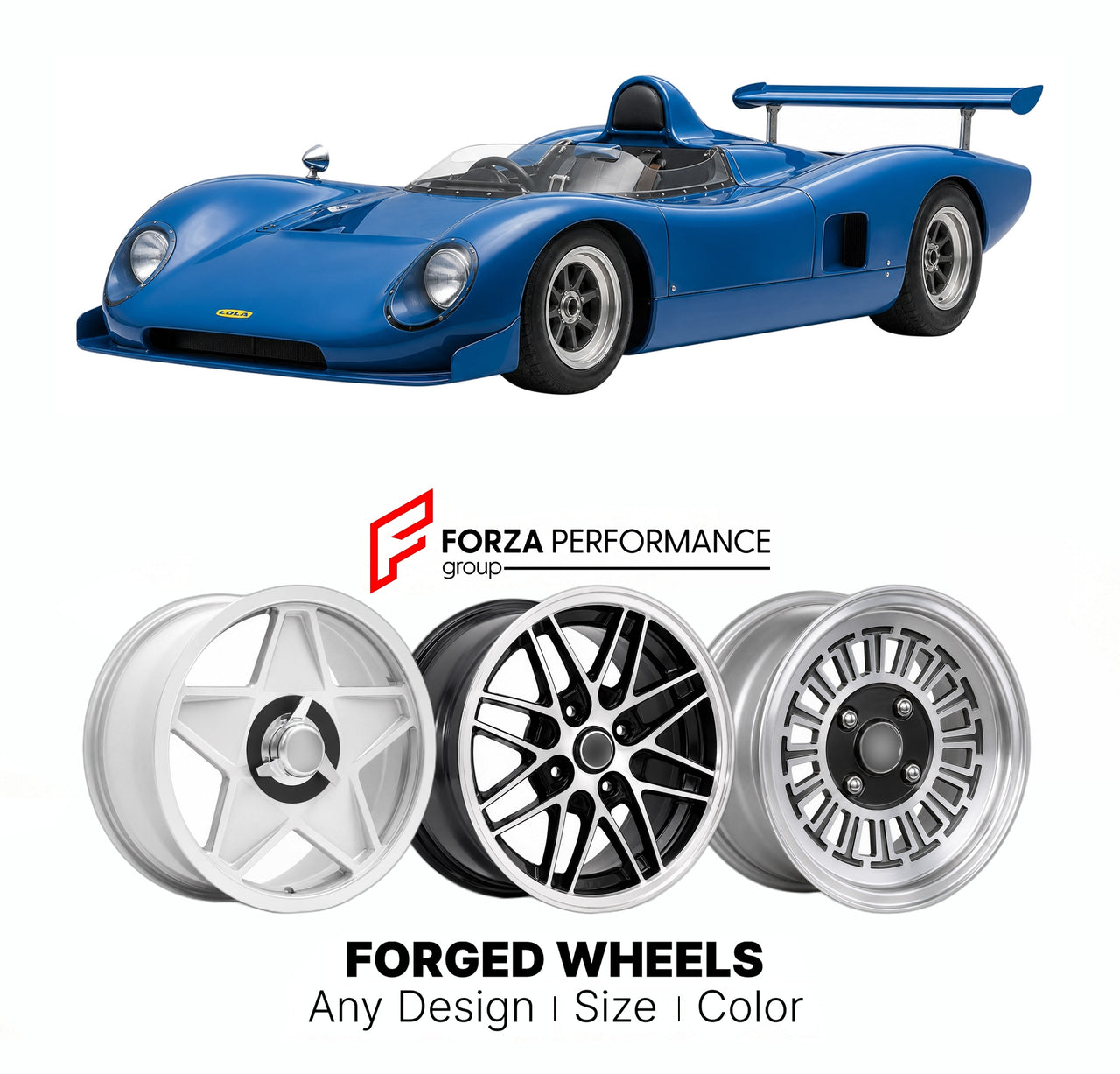 CUSTOM CLASSIC VINTAGE RESTOMOD RETRO OLD SCHOOL FORGED WHEELS RIMS for LOLA T390 SPORTS 2000 1975 - 1976

Custom forged wheels for Lola T390 Sports 2000 1975 - 1976. Classic, vintage, restomod wheel designs made to order in custom sizes, offsets, colors and finishes.

We manufacture premium quality forged wheels rims for Lola T390 Sports 2000 1975 - 1976 in any design, size, color.

THIS WHEEL DESIGN CAN BE CUSTOM-MADE FOR YOUR CAR IN ANY SIZE AND COLOR OPTIONS
Available in monoblock, 2-piece, 3-piece, duo